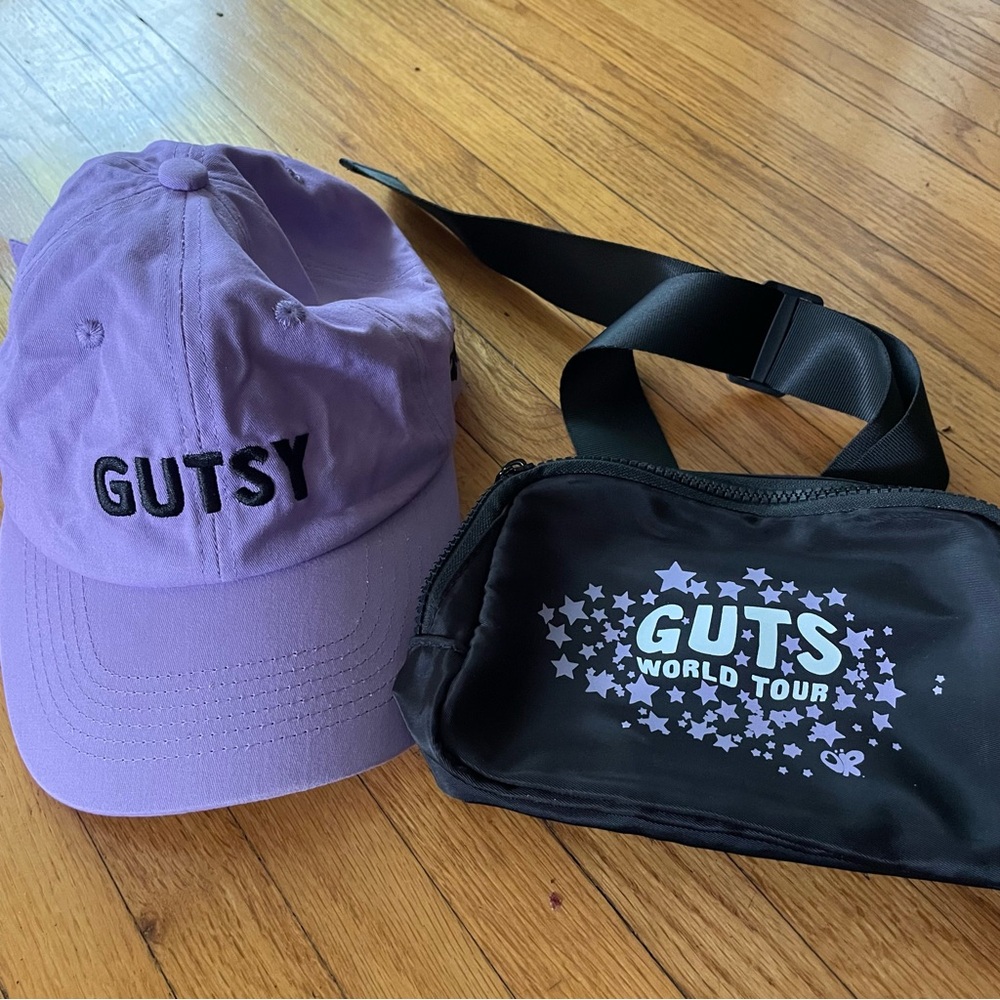 Olivia Rodrigo GUTS World Tour VIP Merch Gutsy Hat Belt Bag Fanny Pack